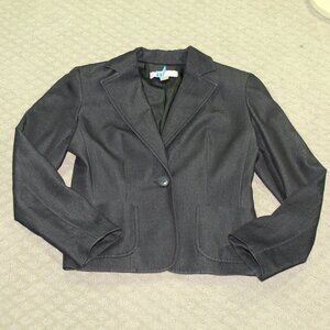 Petite Sophisticate Women's 0 Black Stretch Denim Look Blazer